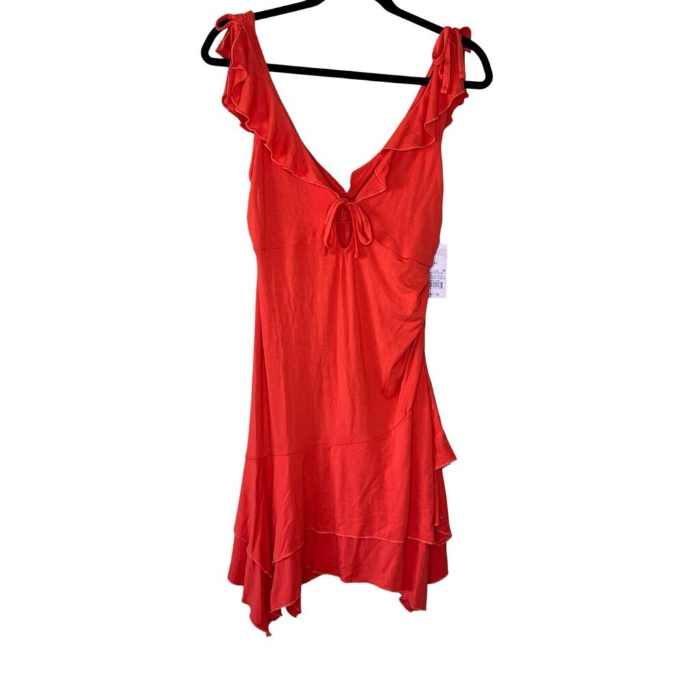 NWT Wild Fable Women's Sleeveless Handkerchief Hem Fit & Flare Dress Coral XS